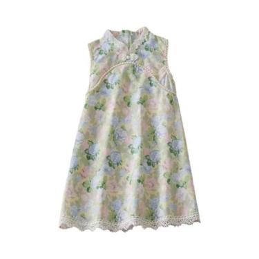 Imagem de Vestido De Princesa De Verão Para Meninas Com Renda, Estampa De Pérola