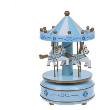 Imagem de Carrossel Musical Caixa De Música Cavalinhos Bebê Quarto Decoraçao de 