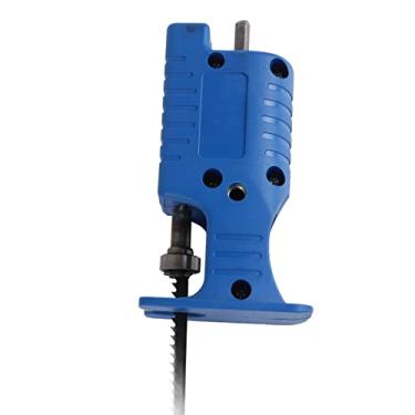 Imagem de KIMISS Kit Adaptador de Furadeira Elétrica Azul para Serra - Conjunto de Adaptador Portátil para Furadeira Elétrica, Inclui 3 Lâminas de Serra para Corte Eficiente de Madeira e PVC (1 com