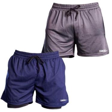 Imagem de Kit 2 Short Masculino Academia Esportivo Com Segunda Pele Calção Corri