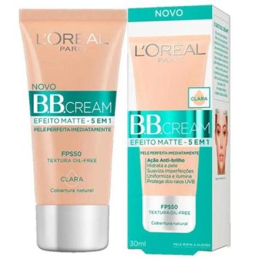 Imagem de L'oréal paris bb cream 5 em 1 efeito matte fps50 clara 2.0 30ml - L'OR