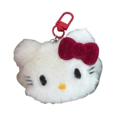 Imagem de Chaveiro De Pelúcia Hello Kitty Kawaii Fofo Para Mulheres, Pingente De