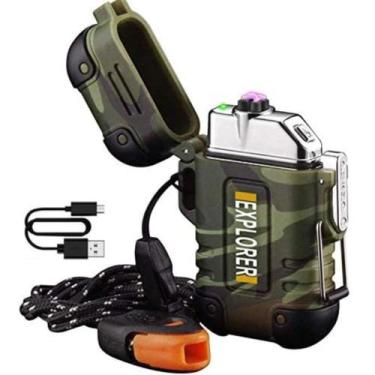 Imagem de Isqueiro Elétrico Plasma Usb A Prova Dágua Recarregável Acendedor - Li