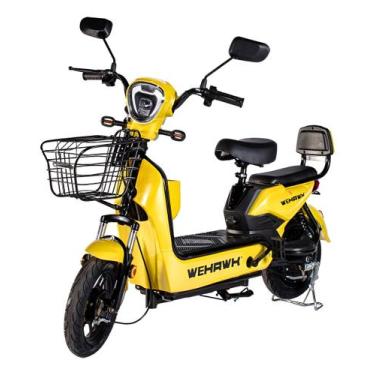 Imagem de Bicicleta Elétrica Scooter Bike 600w 48v Funcional - Wehawk, Amarelo