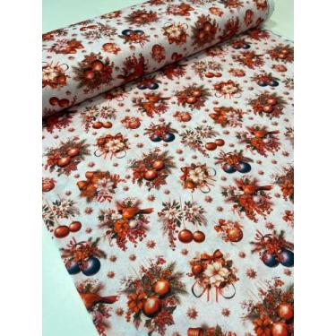 Imagem de Tecido Tricoline Natal 0,50 x 1,50 m - Estampa Natalina - 100% Algodão