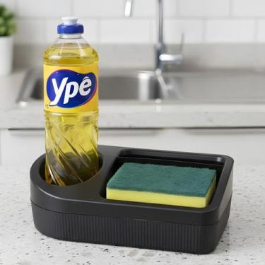 Imagem de Porta Detergente Com Suporte Esponja Bucha Sabão Pia Cozinha - Microma