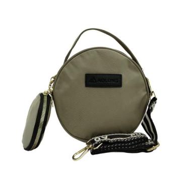 Imagem de Bolsa feminina transversal  redonda mais porta moeda - Ao Long, Verde 