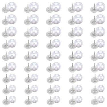Imagem de 45 conjuntos de botões de pérola, sem costura, broches removíveis, reutilizáveis, broches decorativos, broche de pérola, pino fixo, sem ferramenta, para 3 tamanhos, camisa, camisola, vestido, suéter