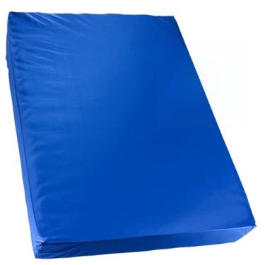 Imagem de Capa Protetora de Colchão Impermeável em PVC com Zíper | Protetor Antiácaro e Antialérgico | Capa para Colchão Azul Royal(Casal com Zíper 188x138x28)