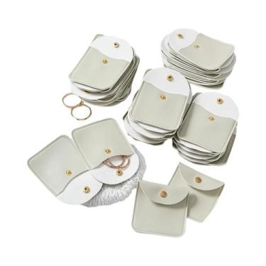 Imagem de Sacos De Embalagem De Joias Em Couro PU 50pcs Sacos De Presente Para C