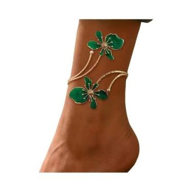 Imagem de Tornozeleira Floral Ajustável Feminina: Elegância E Estilo Para Festas