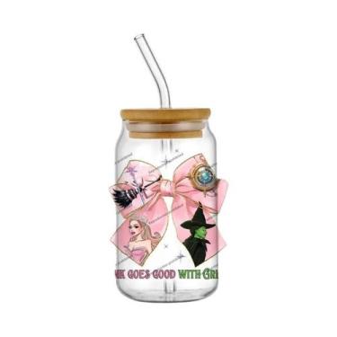 Imagem de Adesivos 3D UV DTF Wicked Elphaba 16oz Para Copos, Canecas E Garrafas 