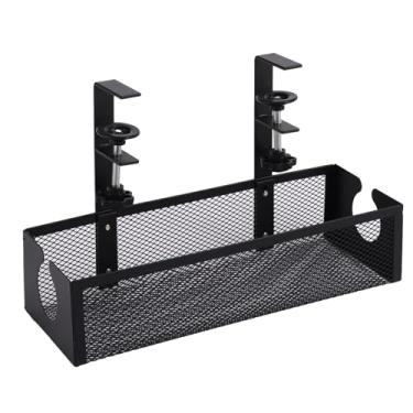 Imagem de Bandeja de cabos sob a mesa, organizador de cabos para economia de espaço | Organizador de cabos sob a mesa, para amigos, estudantes, adultos, homens, mulheres, casa, escritório, escritório, cozinha