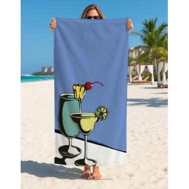 Imagem de Toalha De Banho Praia Estampada Drinks Verão Bar E Diversão - Use Thuc