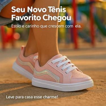 Imagem de Tênis Baby Menina Calce Fácil - casual design moderno super leve 20 AO