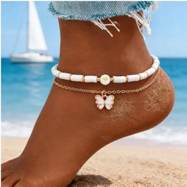 Imagem de Tornozeleira moderna para mulheres, uma escolha chique e usável que oferece um toque de estilo pessoal e completa seu conjunto descontraído de verão com facilidade