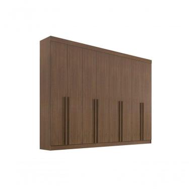Imagem de Guarda Roupa Casal 8 Portas 8 Gavetas Com Pés Daymont - D' Doro Castanho