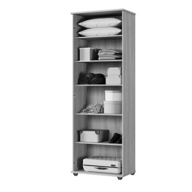 Imagem de Armário Multiuso Bahia 2 Porta C/ Chave 4 Prateleira Interna Arte Móveis Cinamomo/grafite