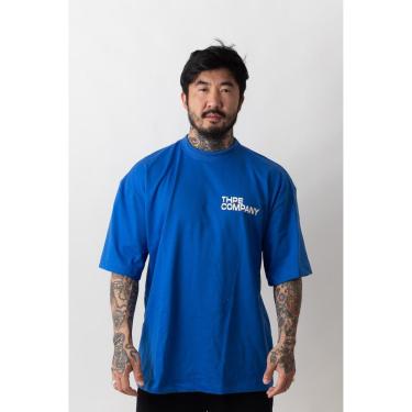 Imagem de Camiseta Oversized Gola Alta Company Azul Royal-Unissex