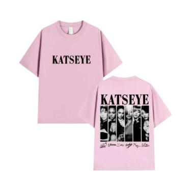 Imagem de Camisetas Gráficas Katseye De Estilo Coreano Vintage, Tamanho Grande, 