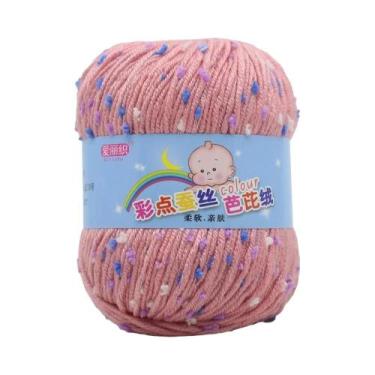 Imagem de Fio De Algodão Colorido 50g Para Tricô Manual, Crochê, Suéter, Coberto