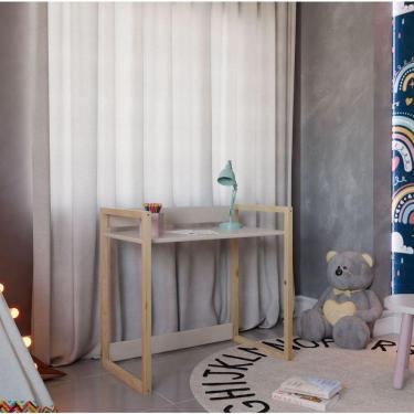 Imagem de Mesa Escrivaninha Infantil Zoe Areia Fosco - Moveisaqui