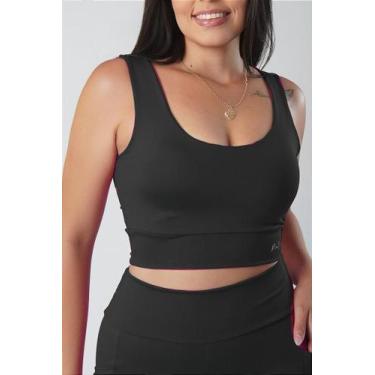 Imagem de Top camiseta com bojo removível para conforto e sustentação - Planbe, 