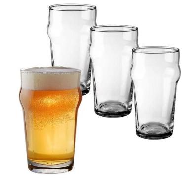Imagem de Kit 2 Copos Vidro Alto Chopp Pint Nonic Stout Cerveja 560ml - CLICK HO