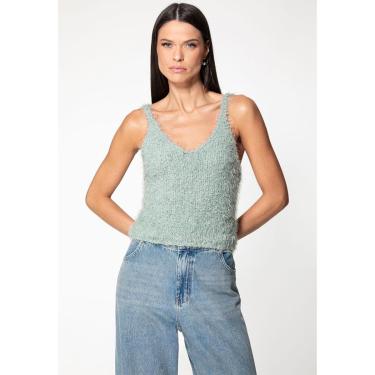 Imagem de Regata Tricot Eco Pelinhos Verde Claro-Feminino