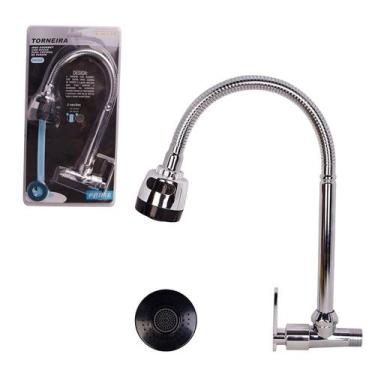 Imagem de Torneira Gourmet de Parede com Ducha Para Cozinha - Inox - STARTOOLS