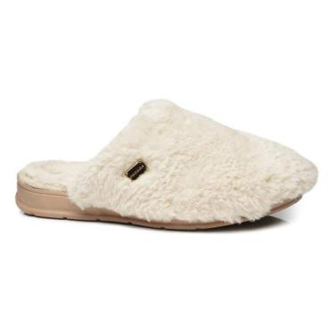 Imagem de Pantufa Pegada 266007-01 Feminino Adulto Slip Chinelo De Lã, Bege, 37