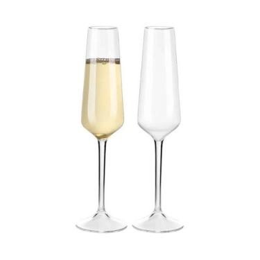 Imagem de Conjunto De 2 Ou 4 Taças De Champanhe De Plástico Tritan Inquebráveis 