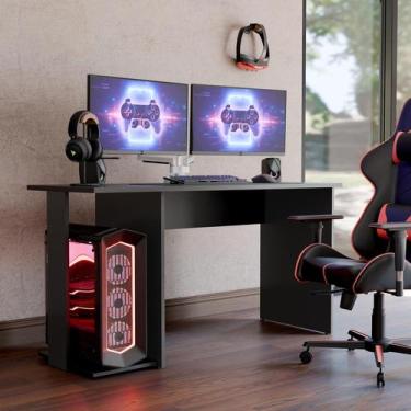Imagem de Mesa Gamer Valorant Para Computador PC Escrivaninha Gamer Com Suporte 
