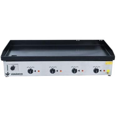 Imagem de Chapa Bifeteira Venâncio Elétrica 101x50cm com espessura de 6,35mm em Aço Inox 220V CE100 14267