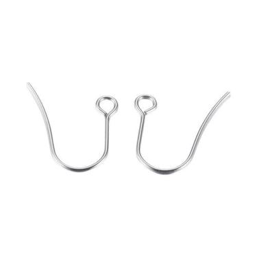 Imagem de Ganchos De Brinco De Aço Titânio 0.8mm (100 Peças) Hipoalergênicos Com