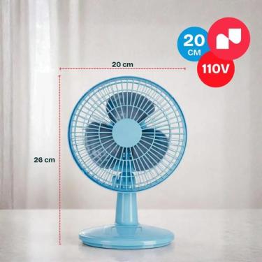 Imagem de Mini Ventilador Turbo 20cm 127V Portátil Silencioso Potente Compacto -