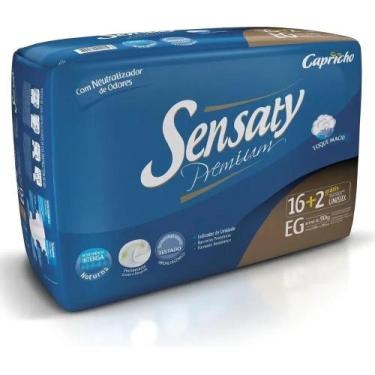 Imagem de Fralda Geriátrica Sensaty Premium Tam EG Alta Absorção Antiv - Congrat