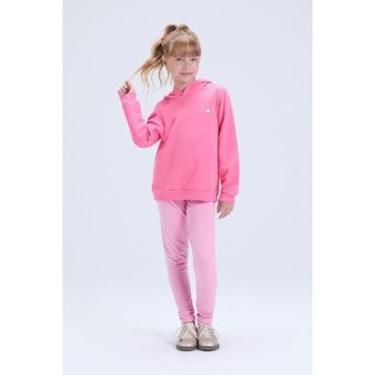 Imagem de Conjunto Infantil Feminino de Inverno Moletom com Capuz e Pingente-Feminino