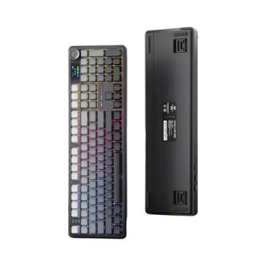 Imagem de Teclado Mecânico Sem Fio Bluetooth RGB Retroiluminado AULA F108 pro Pe