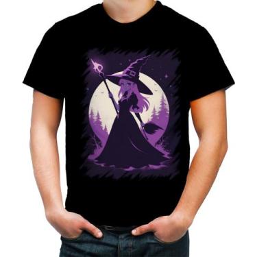 Imagem de Camiseta Colorida Bruxa Halloween Púrpura Festa 2 - Kasubeck Store®, X