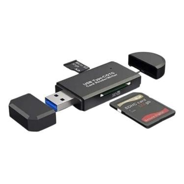 Imagem de Leitor De Cartão 3 Em 1 Card Reader Usb 3.0 Type C Micro Usb - Congrat