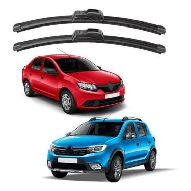 Imagem de Par Palheta Limpador Parabrisa Silicone Sandero 2007 À 2014 - B3 COMER