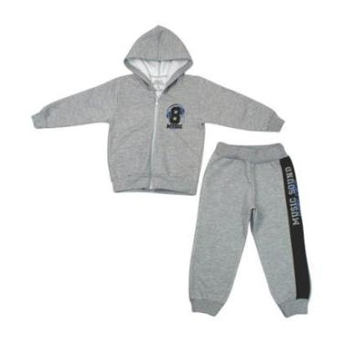 Imagem de Agasalho Infantil Blusão Estampa Music e Calça 2406 - Bicho Bagunça-Masculino