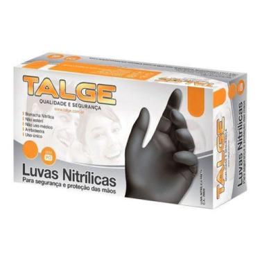 Imagem de Luvas Nitrílicas Talge Cor Preta Tamanho G com 100 Unidades