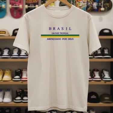 Imagem de Camiseta Masculina Brasil Algodão Promoção Camisa Masculina Melhor Cus