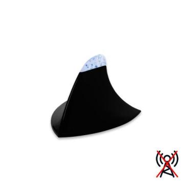 Imagem de Antena Tubarão Shark Preta Led Azul Decorativa Preta Para Meio do Teto