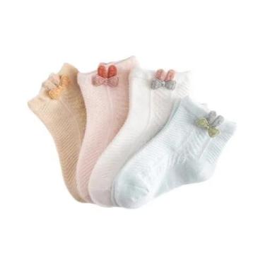 Imagem de Meias De Malha De Verão Para Bebês Recém-nascidos, Conjunto De 4 Pares