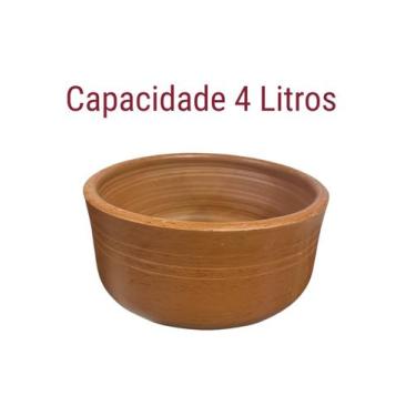 Imagem de Bebedouro barro artesanal envernizado para cães e gatos cerâmica 1L 2L