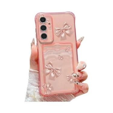 Imagem de Capa Carteira Com Estampa De Laço Para Samsung Galaxy S24 FE S26 S22 S