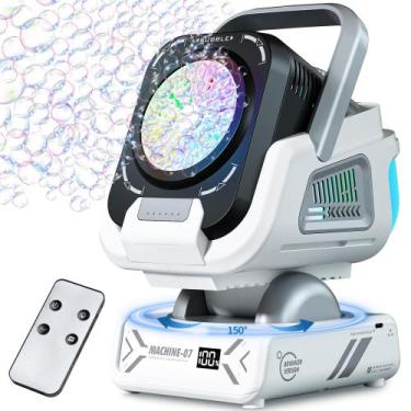 Imagem de Máquina de bolhas Kiskey recarregável com controle remoto 370mL